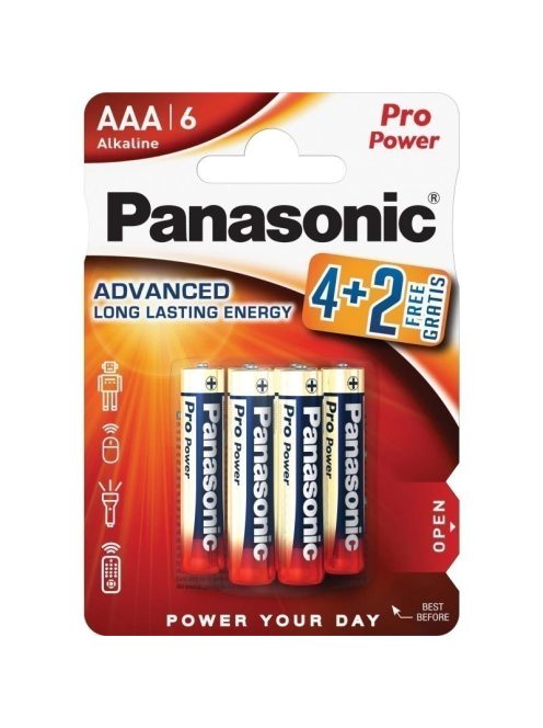 Panasonic Pro Power AAA elem (ceruza) (6db) (LR03PPG/6BP)