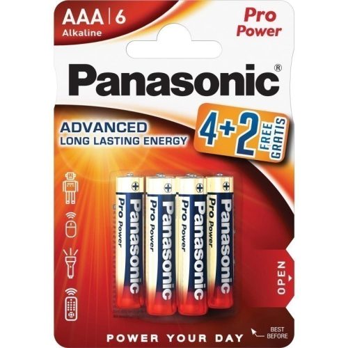 Panasonic Pro Power AAA elem (ceruza) (6db) (LR03PPG/6BP)