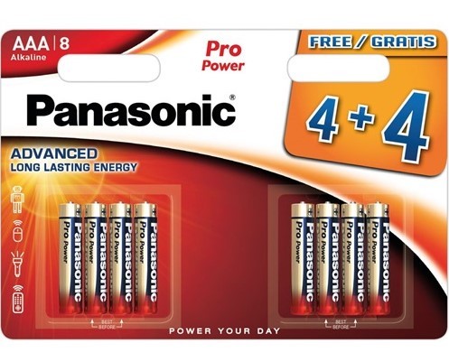 Panasonic Pro Power AAA elem (ceruza) (8db) (LR03PPG/8BW)