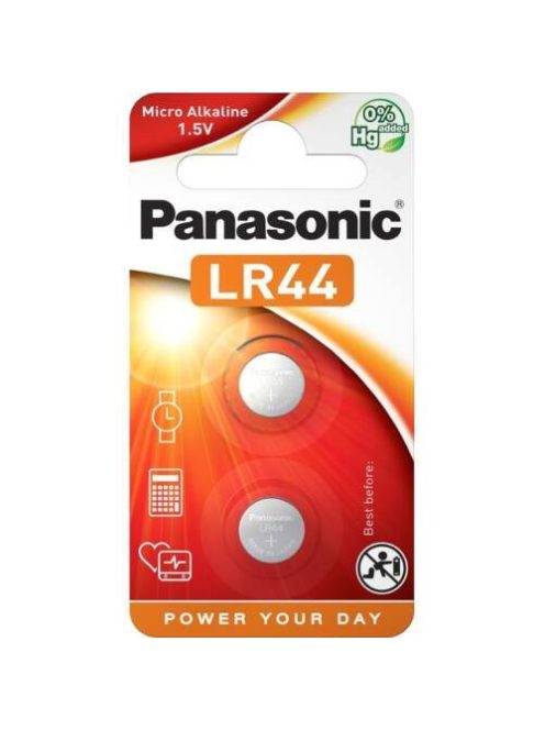 Panasonic LR44 gombelem (2db) (LR44EL/2B)