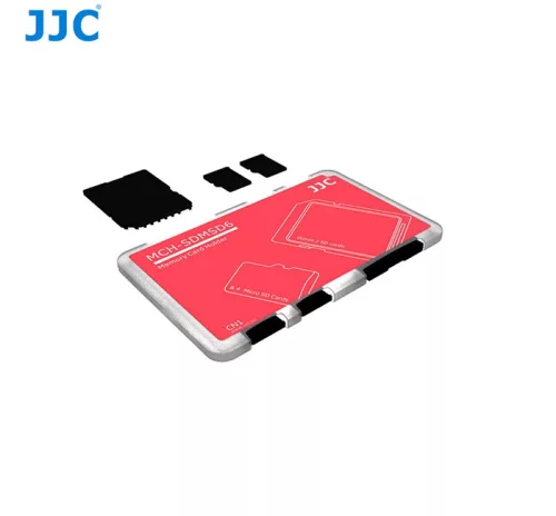 JJC MCH-SDMSD6CN memóriakártya tartó (red)