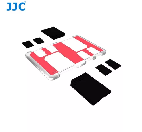 JJC MCH-SDMSD6CN memóriakártya tartó (red)