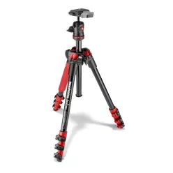   Manfrotto Befree alumínium tripod gömbfejjel - piros színű
