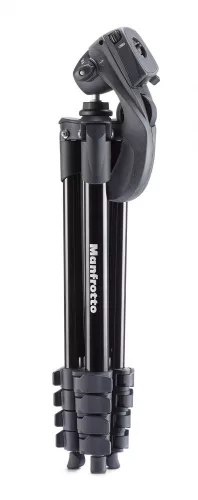 Manfrotto Compact Action aluminium tripod with hybrid head, black (MKCOMPACTACN-BK)