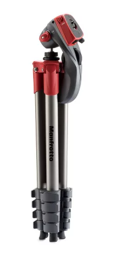 Manfrotto Compact Action aluminium tripod with hybrid head, red (MKCOMPACTACN-RD)
