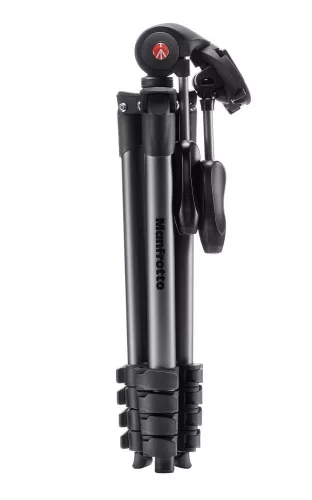 Manfrotto Compact Advanced aluminium tripod with 3-way head, black (MKCOMPACTADV-BK)