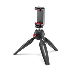   Manfrotto Pixi fekete mini Tripod univerzális okostelefon tartóval (MKPIXICLAMP-BK)