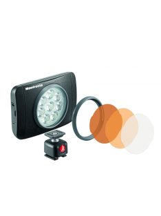   Manfrotto LED-Licht Lumimuse 8 mit Schnapp-Filterfassung, schwarz (MLUMIEMU-BK)