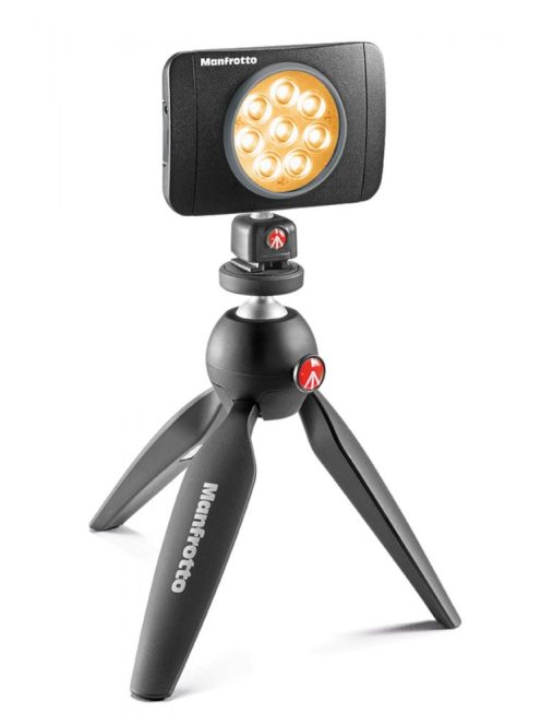 Manfrotto LED-Licht Lumimuse 8 mit Schnapp-Filterfassung, schwarz (MLUMIEMU-BK)