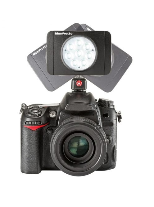 Manfrotto LED-Licht Lumimuse 8 mit Schnapp-Filterfassung, schwarz (MLUMIEMU-BK)