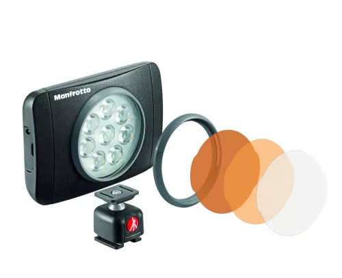 Manfrotto Lumimuse 8 led lámpa + kiegészítők fekete színben (MLUMIMUSE8A-BT)
