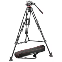Manfrotto MVH502A pro fej, 546B alu állvány