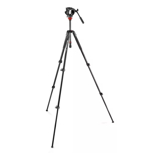 Manfrotto MVH500AH fluid fej lapos alappal + 190X alu video tripod (MVK500190XV)