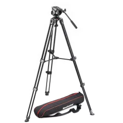   Manfrotto Tripod with fluid video head Lightweight with Side Lock (MVK500AM)