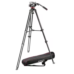   Manfrotto 502 fluid video head&MVT502AM alu twin leg tripod (MVK502AM-1)