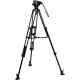 Manfrotto 502X Fluid Video Head & MVTTWINMA Aluminum Tripod with Mid-Level Spreader