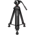 Manfrotto 502X Fluid Video Head & MVTTWINMA Aluminum Tripod with Mid-Level Spreader