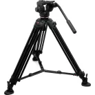 Manfrotto 502X Fluid Video Head & MVTTWINMA Aluminum Tripod with Mid-Level Spreader