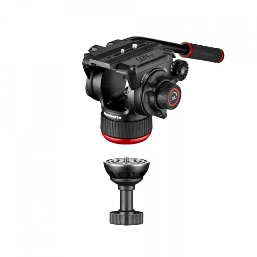 Manfrotto 504x fluid videó fej karbon ikerlábas állvánnyal, földterpesz