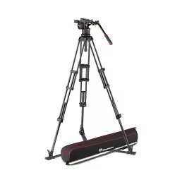   Manfrotto Nitrotech N12 video head w/CF Twin leg tripod GS 100/75mm (MVKN12TWINGC)