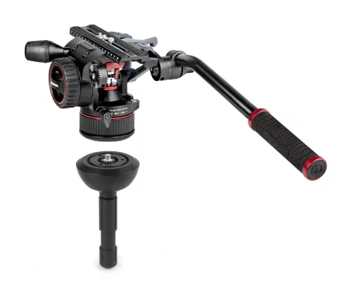 Manfrotto Nitrotech N12 video head w/CF Twin leg tripod MS 100/75mm (MVKN12TWINMC)