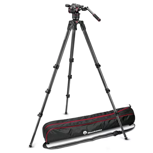 Manfrotto Nitrotech N8 video head w/ CF Tall Single Legs Tripod (MVKN8CTALL)