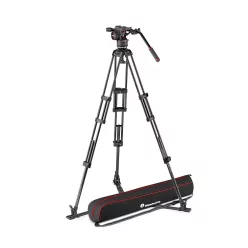   Manfrotto Nitrotech N8 video head w/CF Twin leg tripod GS 100/75mm (MVKN8TWINGC)
