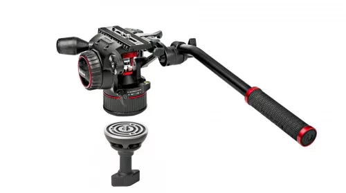 Manfrotto Nitrotech N8 video head w/CF Twin leg tripod GS 100/75mm (MVKN8TWINGC)