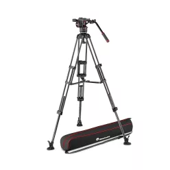   Manfrotto Nitrotech N8 video head w/CF Twin leg tripod MS 100/75mm (MVKN8TWINMC)