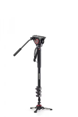 Manfrotto XPRO 4 section video monopod w Fluid head & FLUIDTECH base (MVMXPRO500)