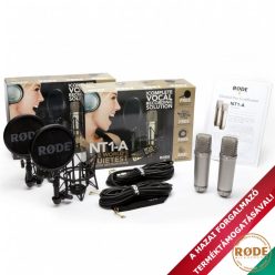   RODE NT1-A MP nagymembrános kondenzátor stúdió mikrofon csomag illesztett sztereó párban