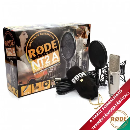 RODE NT2-A nagymembrános kondenzátor stúdió mikrofon csomag