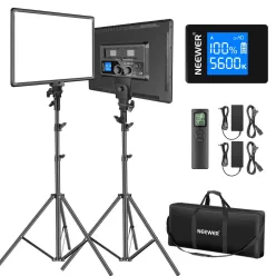   NEEWER NW-45W LED Videó-Lámpa (2.4Ghz 3200-5600K 45W 9600Lux) (2db)