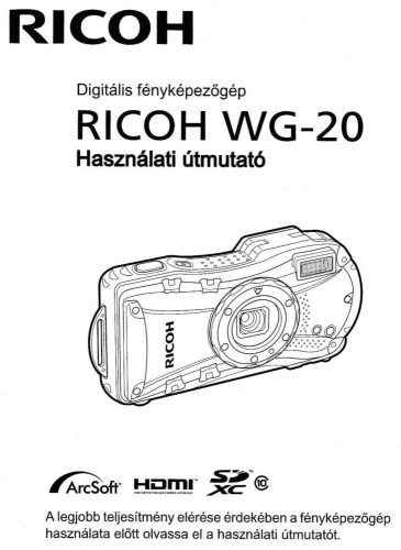 Ricoh WG-20 használati útmutató - magyar nyelvű