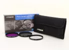 Polaroid szűrőszett 3db-os (UV, CPL, FLD) + szűrőtok (55mm)