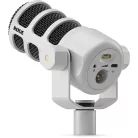 RODE PodMic USB dinamikus broadcast és podcast mikrofon (XLR / USB), fehér