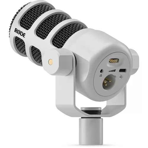 RODE PodMic USB dinamikus broadcast és podcast mikrofon (XLR / USB), fehér
