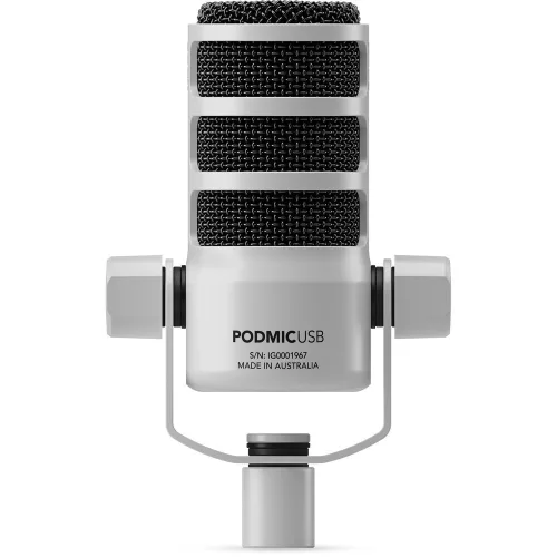 RODE PodMic USB dinamikus broadcast és podcast mikrofon (XLR / USB), fehér