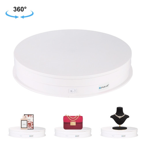 PULUZ Panoramic rotating display // 360 fokos termékforgató (30cm // 10-20kg) (white) (PU3049W)