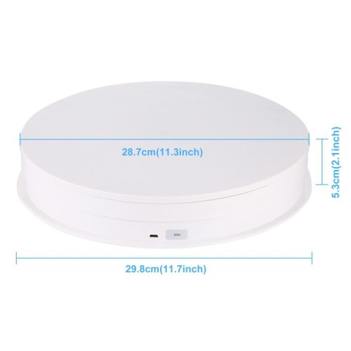 PULUZ Panoramic rotating display // 360 fokos termékforgató (30cm // 10-20kg) (white) (PU3049W)