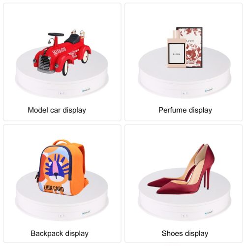 PULUZ Panoramic rotating display // 360 fokos termékforgató (30cm // 10-20kg) (white) (PU3049W)