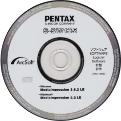 Pentax SW135 szoftver CD