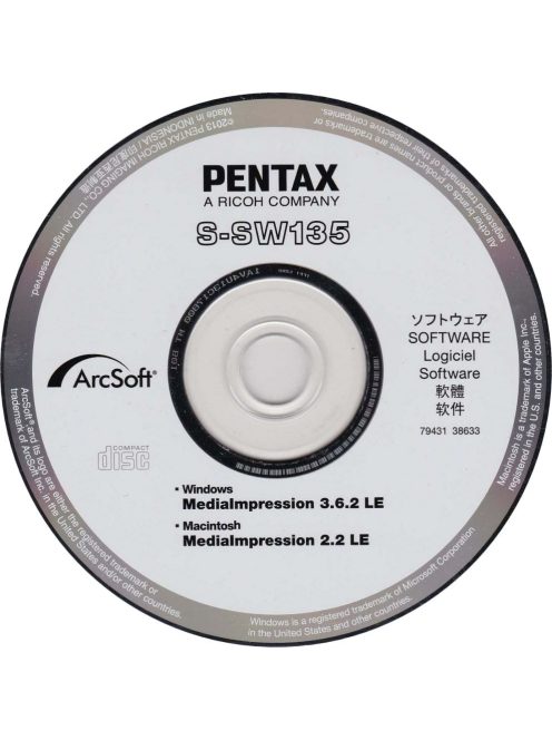 Pentax SW135 szoftver CD