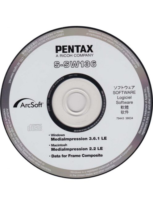 Pentax SW136 szoftver CD