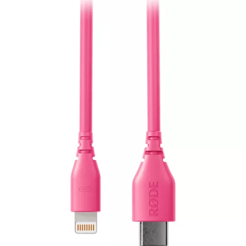 RODE SC21 USB-C // Lightning kábel (30cm), rózsaszín