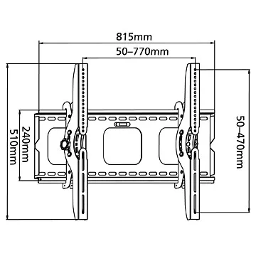 Stell dönthető univerzális TV tartó (fekete)