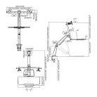 Stell SOS 3100 ülő/álló asztali munkaállomás