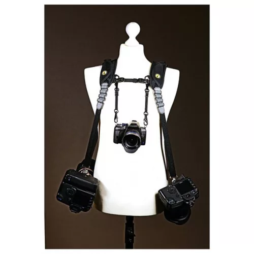 Sun-Sniper Rotaball-DPH Double plus Harness dupla fényképezőgép-vállszíj (acélsodronyos)