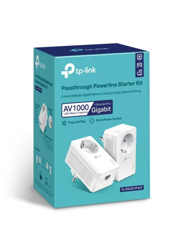 TP-LINK TL-PA7017P KIT AV1000 Gigabit Áramköri Jeltovábbító Készlet Konnektor Ajzattal