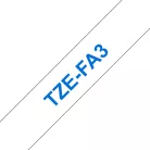 BROTHER TZe-FA3 (12mm / 300cm) (fehér alapon / kék) (vasalható)